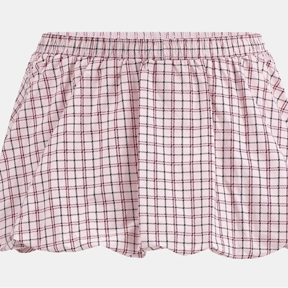 NWT cute Women’s No Boundaries Pink Checkered skirt Skort mini